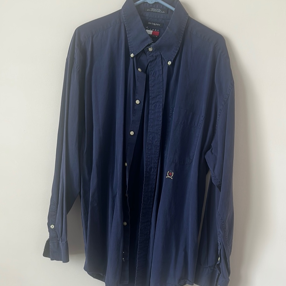 Navy Blue Tommy Hilfiger Men's Shirt